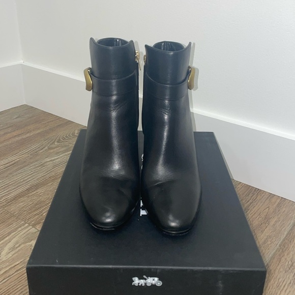 Coach Delaney Signature Buckle Heel Bootie - Picture 8 of 10